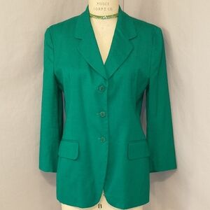 Vintage Suit Blazer Rich Emerald Green Jacket Made In USA See Measurements